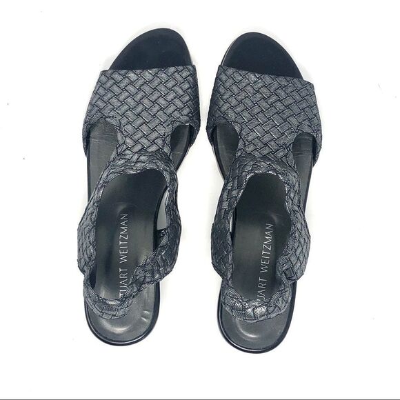 Stuart Weitzman Pewter Metallic Sandals US 9.5 - Picture 9 of 9